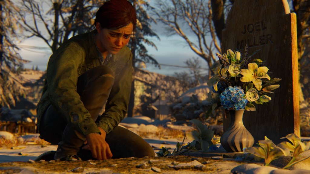 The Last of Us Part 2 review, Ellie at grave