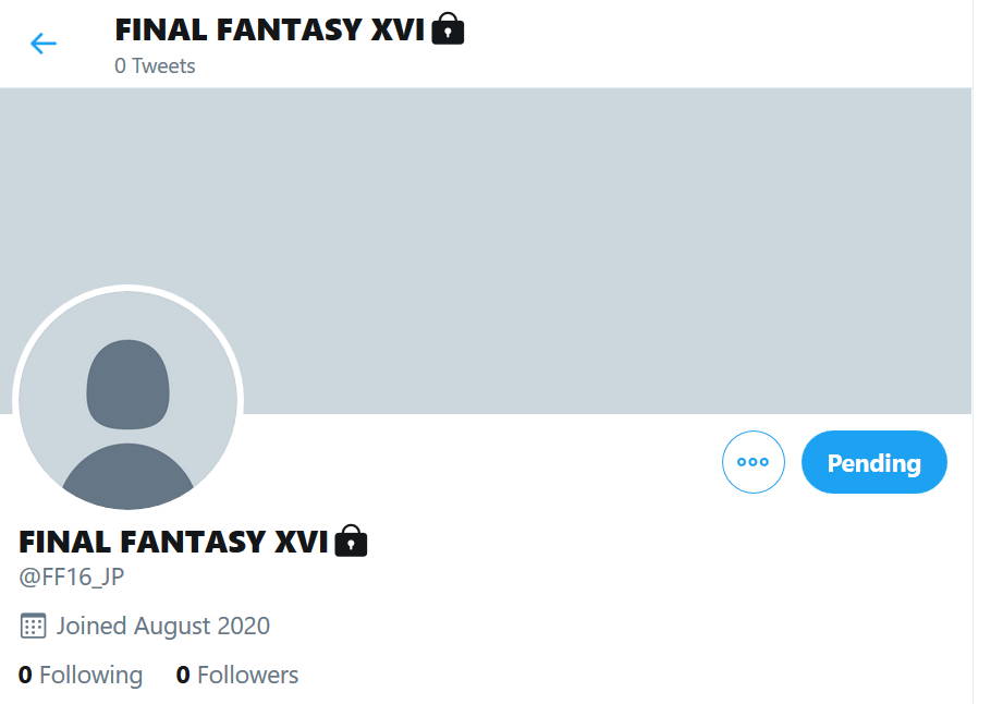 Potential Final Fantasy XVI Twitter Account
