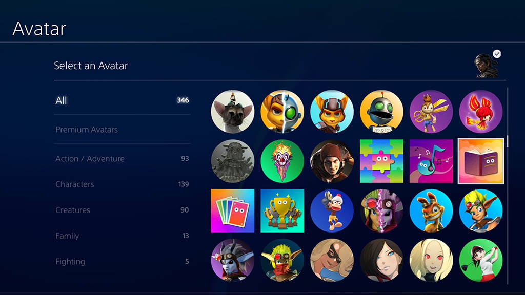 PS4 system software update 8 new avatars
