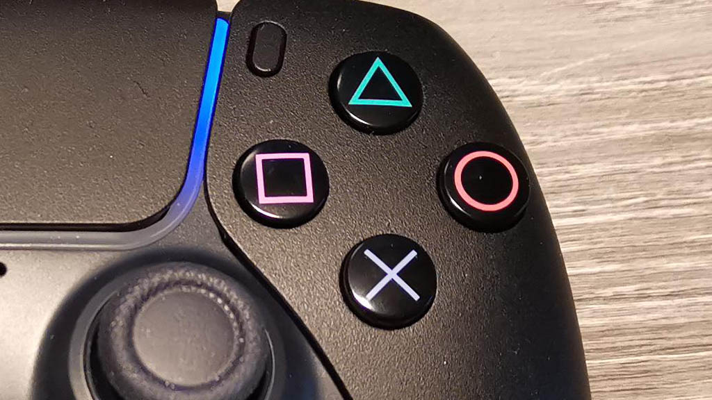 black DualSense PlayStation shape buttons