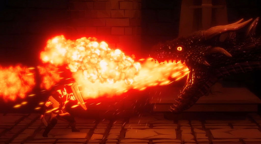 Into The Eternal screenshot - fire breathing Dragon