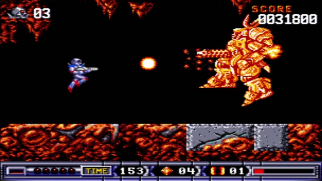 Turrican Flashback review - boss fight